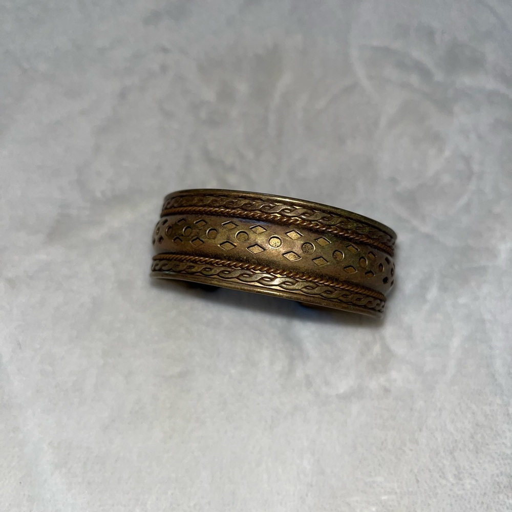 Vintage Style Brass Cuff Bracelet